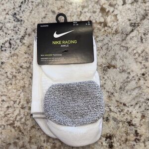 Nike Racing Ankle Socks - White with Gray Accents